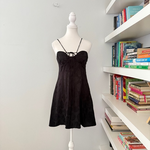 For Love and Lemons Melody Mini Dress in Black Size Medium - Picture 3 of 13